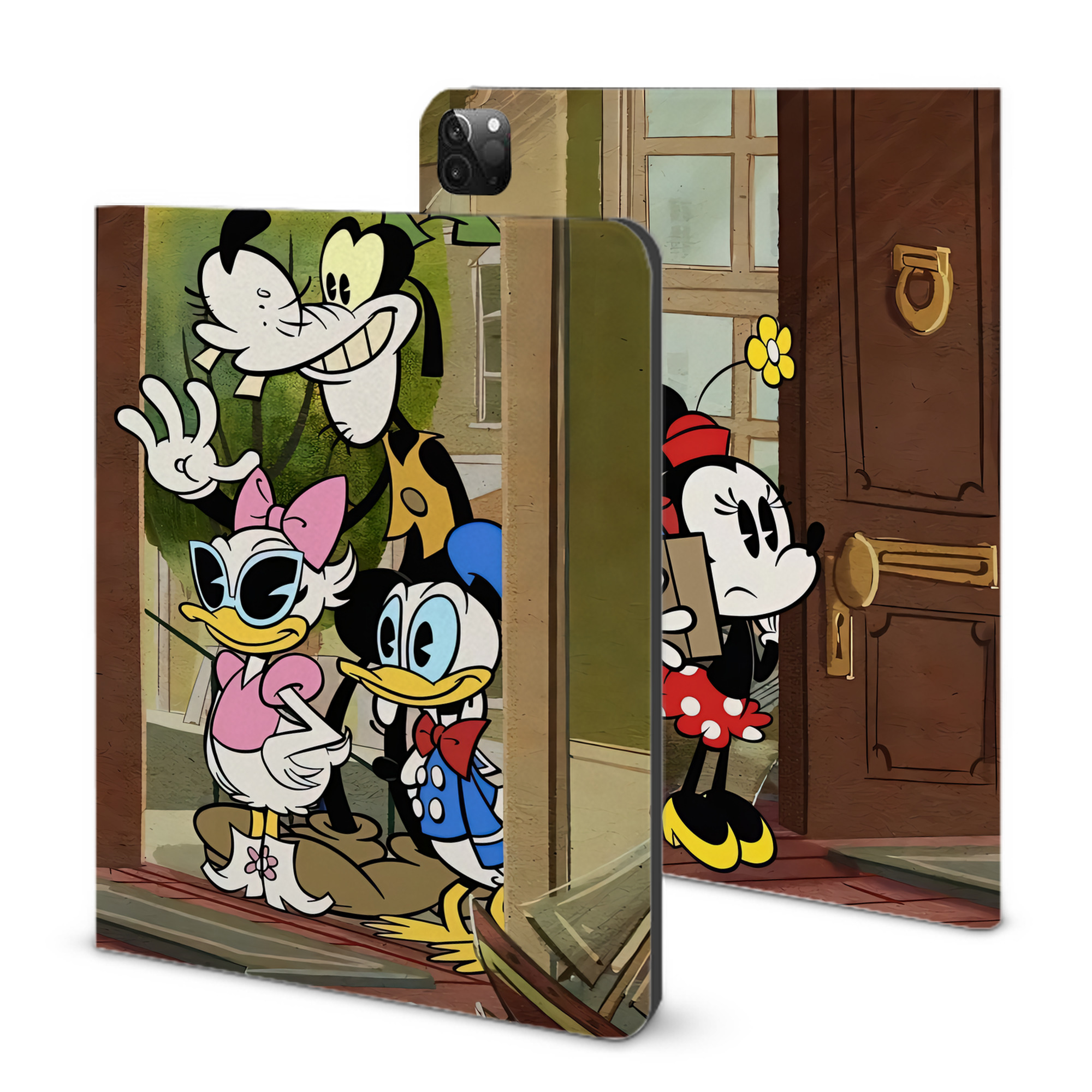 （画像用） ミッキーマウス Mickey Mouse IPadケース ペンホルダー付き ブックスタイルデザイン